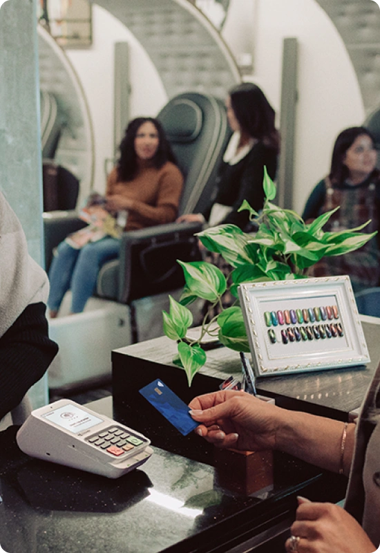 A Clover Compact device in a beauty salon