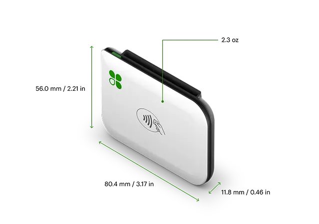 A Clover Go diagram showing the device's components